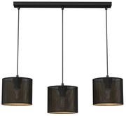 Csillár zsinóron LOFT SHADE 3xE27/60W/230V fekete/arany