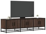 barna tölgy színű szerelt fa és fém TV-szekrény 150x35x41 cm