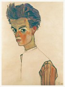 Reprodukció Man in Striped Shirt, Egon Schiele