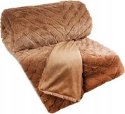 Ágytakaró Kate 150x200 Eurofirany mézszínű bolyhos szőrme 3D hatással