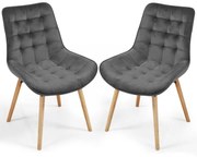 MIADOMODO Étkezőszék készlet 2x Szürke