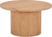 Dohányzóasztal, kerek, natúr 80 cm átmérő, 45 cm magas