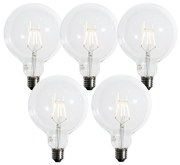 5 darabos E27 3 lépésben dimmelhető LED spirál filament izzókészlet G125 4W 450 lm 2700K