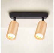 Brilagi Brilagi - Spotlámpa SELE 2xGU10/30W/230V fekete/tölgy dekor BG1392