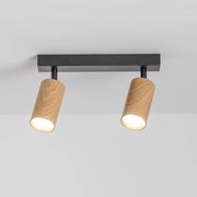 Brilagi - Spotlámpa SELE 2xGU10/30W/230V fekete/tölgy dekor