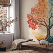 Fotótapéta - Kettős fa pillangóval (147x102 cm)