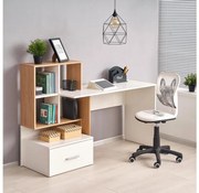GORA íróasztal tölgy/fehér