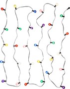 RAINBOW BULBS LED kültéri égősor, 30 színes égővel