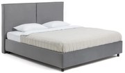 Szürke kárpitozott ágyneműtartós franciaágy ágyráccsal 180x200 cm Myra Bold – Bonami Selection