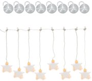 NEXOS Fényfüggöny csillag 8 LED meleg fehér