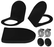 WC ülőke CARLO FLAT UF BLACK MATT