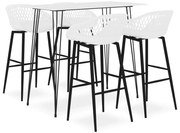 5 részes fehér bárszett