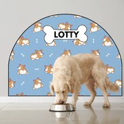 PIPPER. Védő textil falmatrica – Ív – Corgi Méret: 120x96cm, Indíték: névvel
