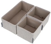 Drawer 3 db-os bézs rendszerező szett - Bigso Box of Sweden