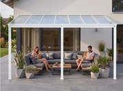alumínium pergola LANITPLAST WALL 53 fehér + clear PC LG2132