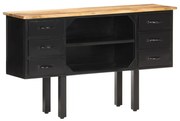 tömör nyers mangófa és acél komód 110 x 30 x 65 cm