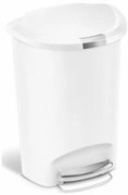 Simplehuman Pedálos szemetes, 50 l, fehér