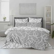 Merlot szürke pamut ágyneműhuzat 200x140cm+90x70cm TiaHome