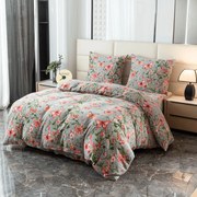 Mikroplüss ágyneműhuzat RÓZSASZÍN PILLANGÓ szürke Ágyneműhuzat mérete: 70 x 80 cm | 140 x 200 cm