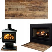 Edzett Üveg Kandalló Állvány Üveg Méret 52x35cm Parketta Grafika