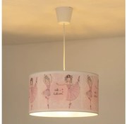 Duolla Duolla - Gyerek csillár zsinóron PRINT M 1xE27/40W/230V átm. 35 cm ballerinák DU80979