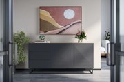 Asha komód 167 cm fémkereten - artisan /rivier stone matt