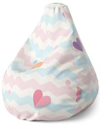 Pear babzsák színes szívecskék - gyerek, színes