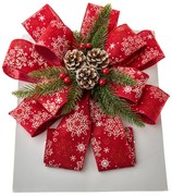 Karácsonyfa-dísz 30 x 81 cm, piros