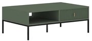 SUE dohányzóasztal, zöld/fekete