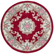 Aubusson piros gyapjú szőnyeg, ⌀ 120 cm - Flair Rugs