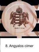 Íjtartó (4 íj + vesszőtartó) angyalos címer