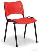 SMART műanyag szék - fekete lábak, piros