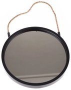 Műanyag akasztótükör Embellir fekete, átmérő 25 cm, 25 cm átmérőjű
