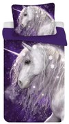 Unikornis Purple gyerek, ovis ágyneműhuzat 100×135 cm, 40×60 cm