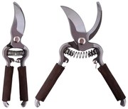 Rozsdamentes acél metszőolló bőr borítású markolattal, 20,5 cm