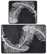 Antracitszürke fürdőszobai kilépő szett 2 db-os 60x100 cm Alisan – Foutastic