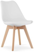 Étkezőszék Oslo/Mark, fehér/natúr láb