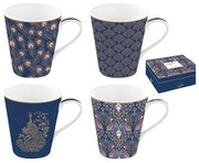 Porcelán bögre 4db-os - Coffee Mania Peacock