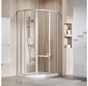Ravak 3114OU02Z1 - SUPERNOVA negyedkör alakú, négyrészes zuhanykabin 80x80 cm, szatén
