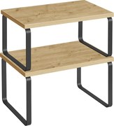 2 db MARZO konyhai Polc szett, artisan tölgy/fekete