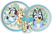 Bluey Leaves csúszásmentes étkészlet, micro műanyag szett