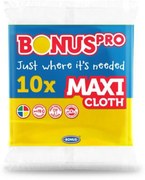 Törlőkendő, univerzális, 10 db, BONUS MAXI, sárga (KHT895)