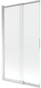 Mexen Fox kétszárnyú toló zuhanyfal 100 x 150 cm, átlátszó, króm - 891-100-002-01-00