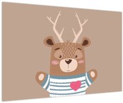 Kép - Szarvas csíkos ingben (90x60 cm)