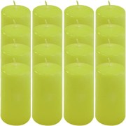 Gyertya készlet 10 cm Ø 5 cm 16 db világoszöld