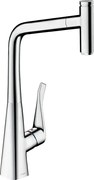 Hansgrohe Metris Select M71, konyhai csaptelep 320, kihúzható kifolyó, 1jet, sBox, króm, HAN-73803000