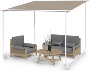 Blumfeldt Nantes, pavilon, napellenző, 3x3m, poliészter, acél váz, UV50+, padlógörgők