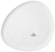 Räder Fehér porcelán tányér GOLD LEAF, nagy