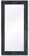 100x50 cm fekete barokk stílusú fali tükör