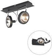 Design spotlámpa fekete 2-lámpás állítható - Nox